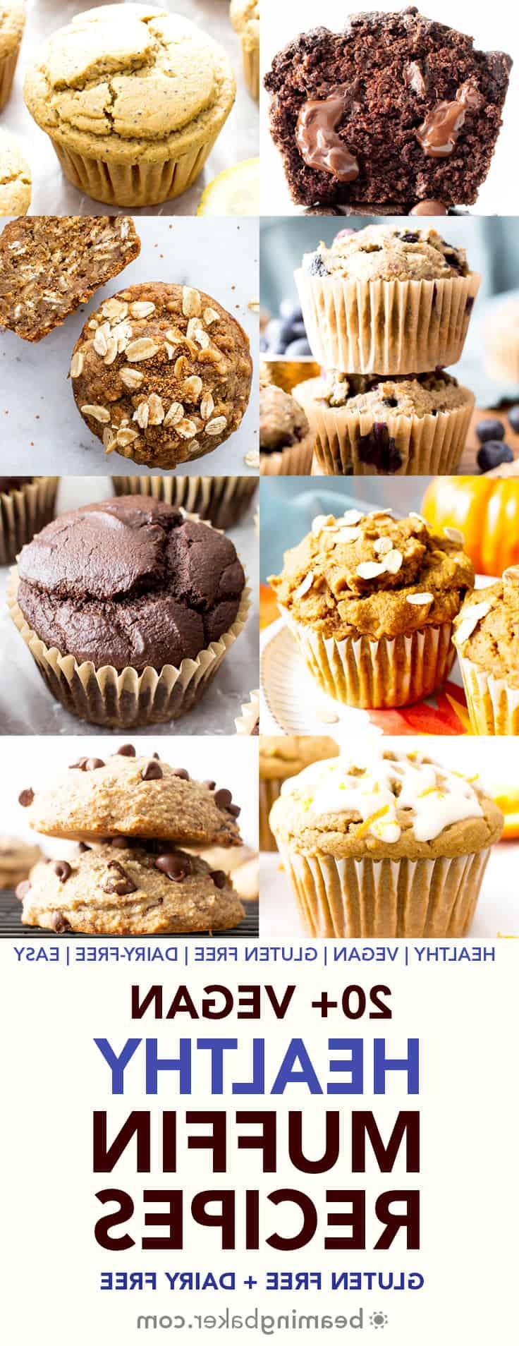 20+ Gesunde Vegane und Glutenfreie Muffin-Rezepte: Eine köstliche Sammlung der besten hausgemachten gesunden Muffins! Mit gesunden Bananen-Muffins, veganen Heidelbeer-Muffins und vielen weiteren einfachen Muffin-Rezepten! #Vegan #Glutenfrei #Milchfrei #Gesund #Muffins | Rezepte auf BeamingBaker.com