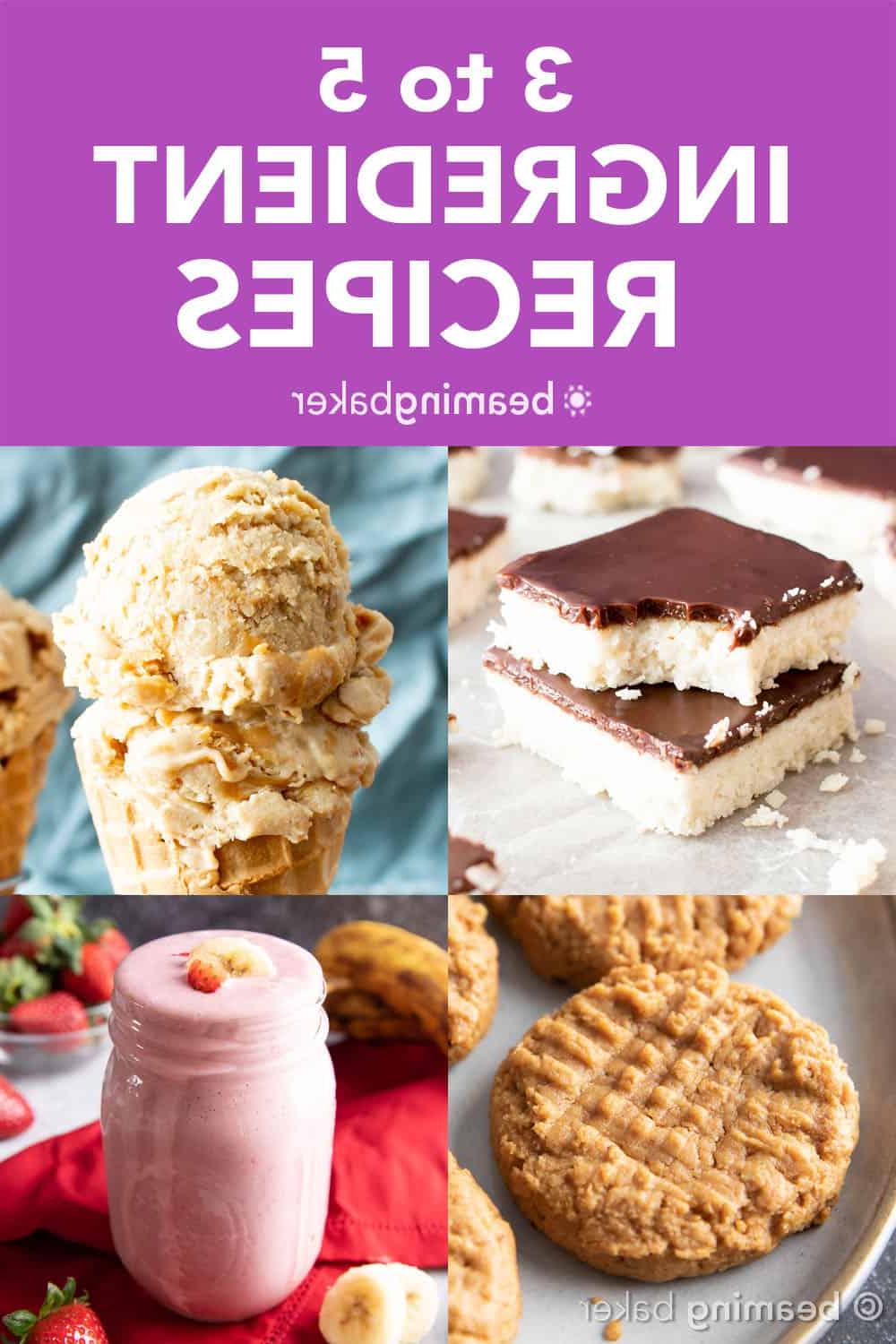 3 bis 5 Zutaten Dessert-Rezepte: schnelle & einfache Dessert-Rezepte von Keksen und Brownies bis hin zu Dessert-Riegeln, Eis und Keksteig! Gesund, Vegan, Glutenfrei, Milchfrei.