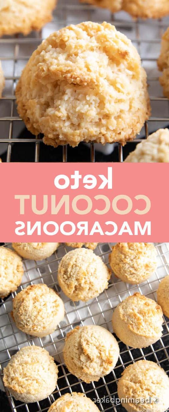 Keto Kokosmakronen Rezept (Low Carb, Glutenfrei) 5 Keto Kokosmakronen Rezept: Dieses 4-Zutaten-Keto-Makronen-Rezept ist glutenfrei und einfach zuzubereiten! Die besten Low Carb Kokosmakronen – zäh und feucht innen, knusprig goldbraun außen. #Keto #LowCarb #GlutenFrei #Kokos #Makronen | Rezept auf BeamingBaker.com