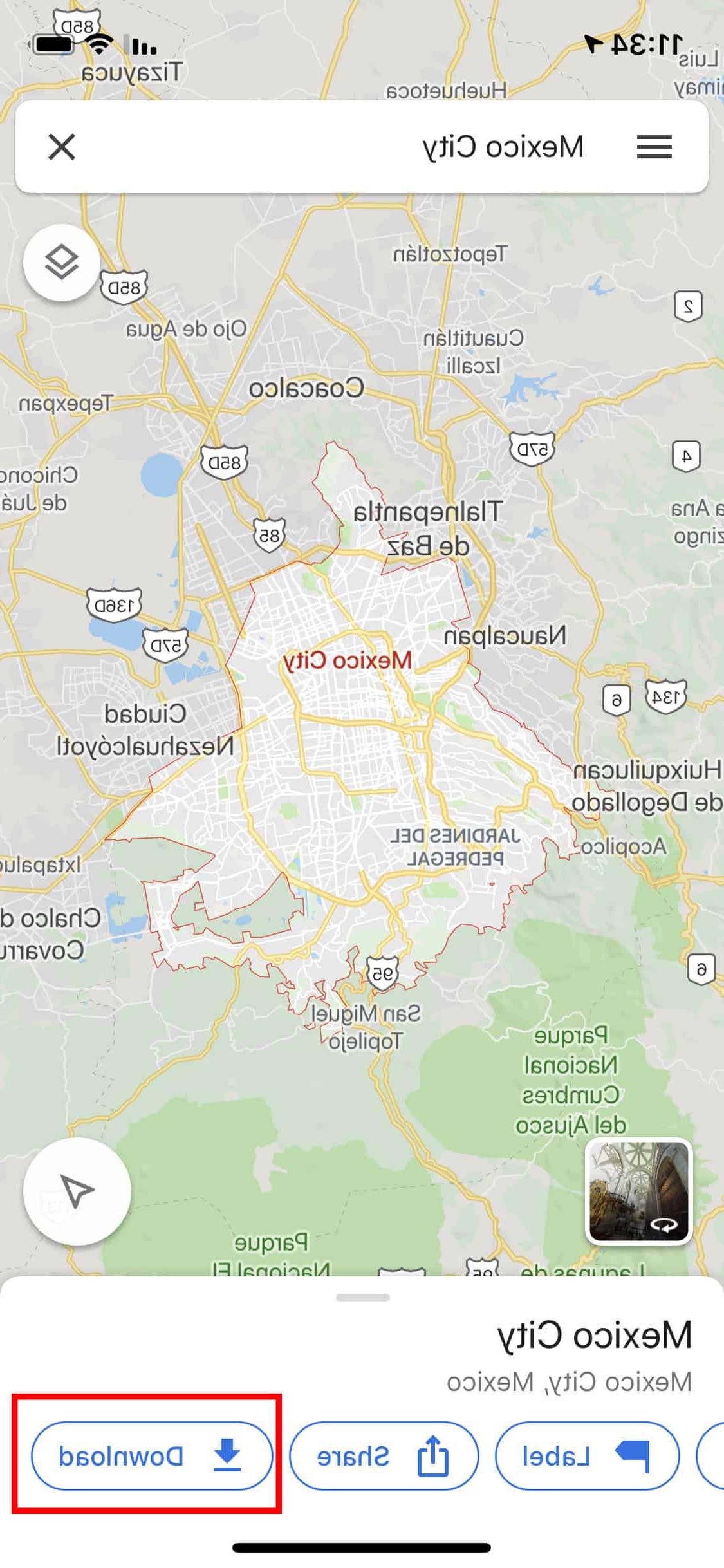 Anleitung zum Herunterladen von Offline-Karten in Google Maps. Ein Screenshot der Google Maps App zeigt die Option zum Speichern einer Stadtkarte für die Offline-Nutzung. Ein unverzichtbarer Reisetipp für internationale Navigation. #GoogleMapsOffline #ReisenOhneInternet #Navigationshilfe