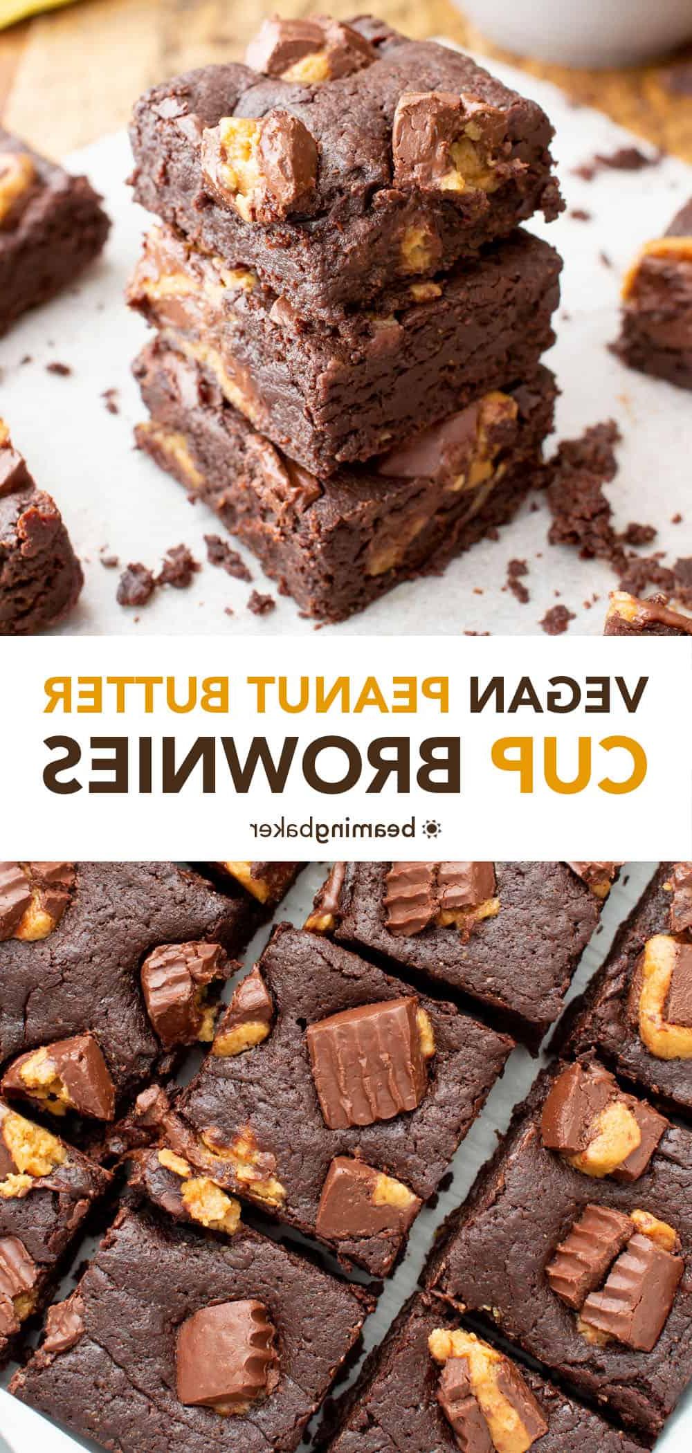 Vegane Erdnussbutter-Cup-Brownies 5 Pin für vegane Erdnussbutter-Brownies: Saftige Brownies mit Erdnussbutter-Bechern. Ideal für vegane Desserts und Schokoladenliebhaber. #VeganBacken #RezeptIdeen #SüßeLeckerei