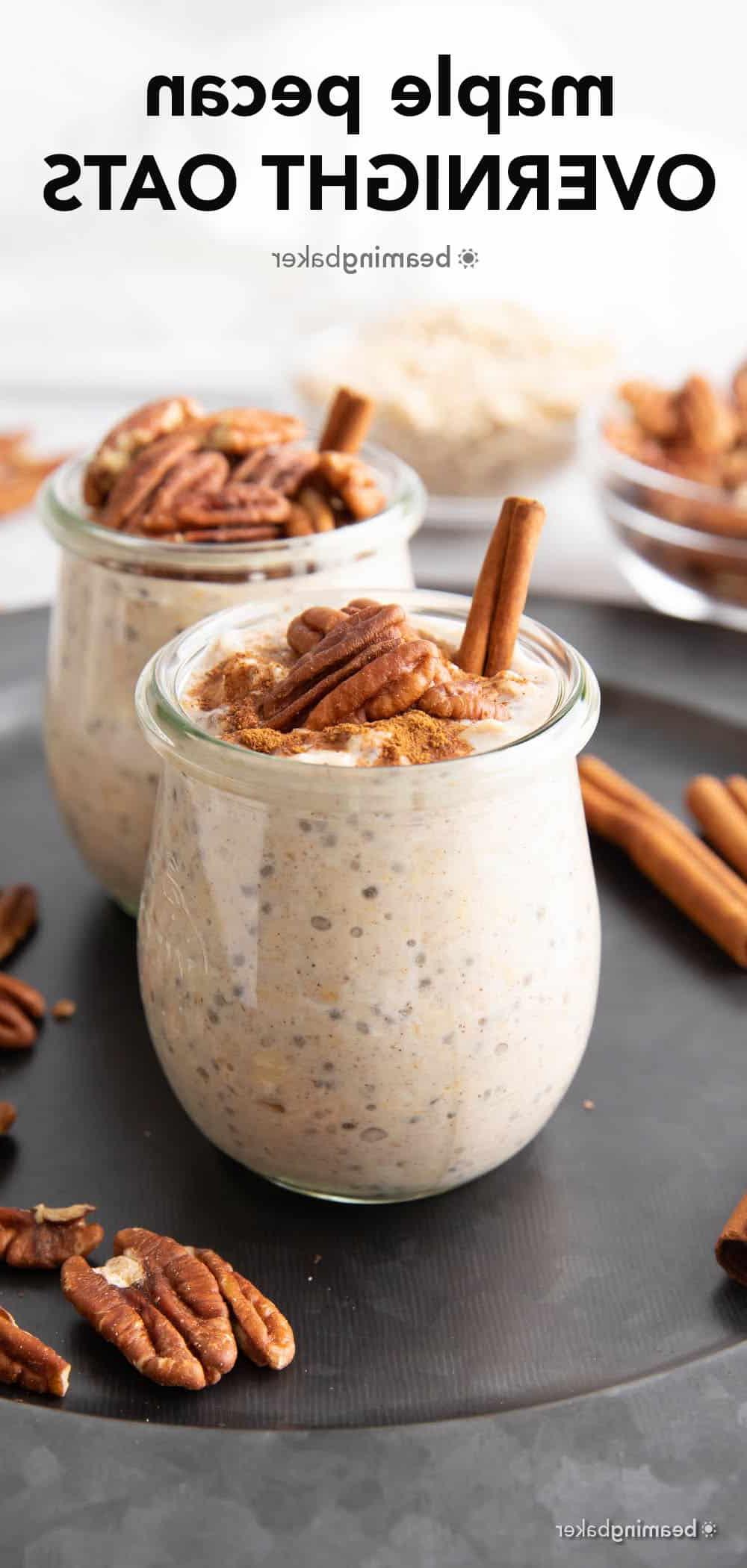 Ahorn-Pekannuss-Overnight-Oats 5 Ahorn-Pekannuss Overnight Oats Pin-Bild für Pinterest
