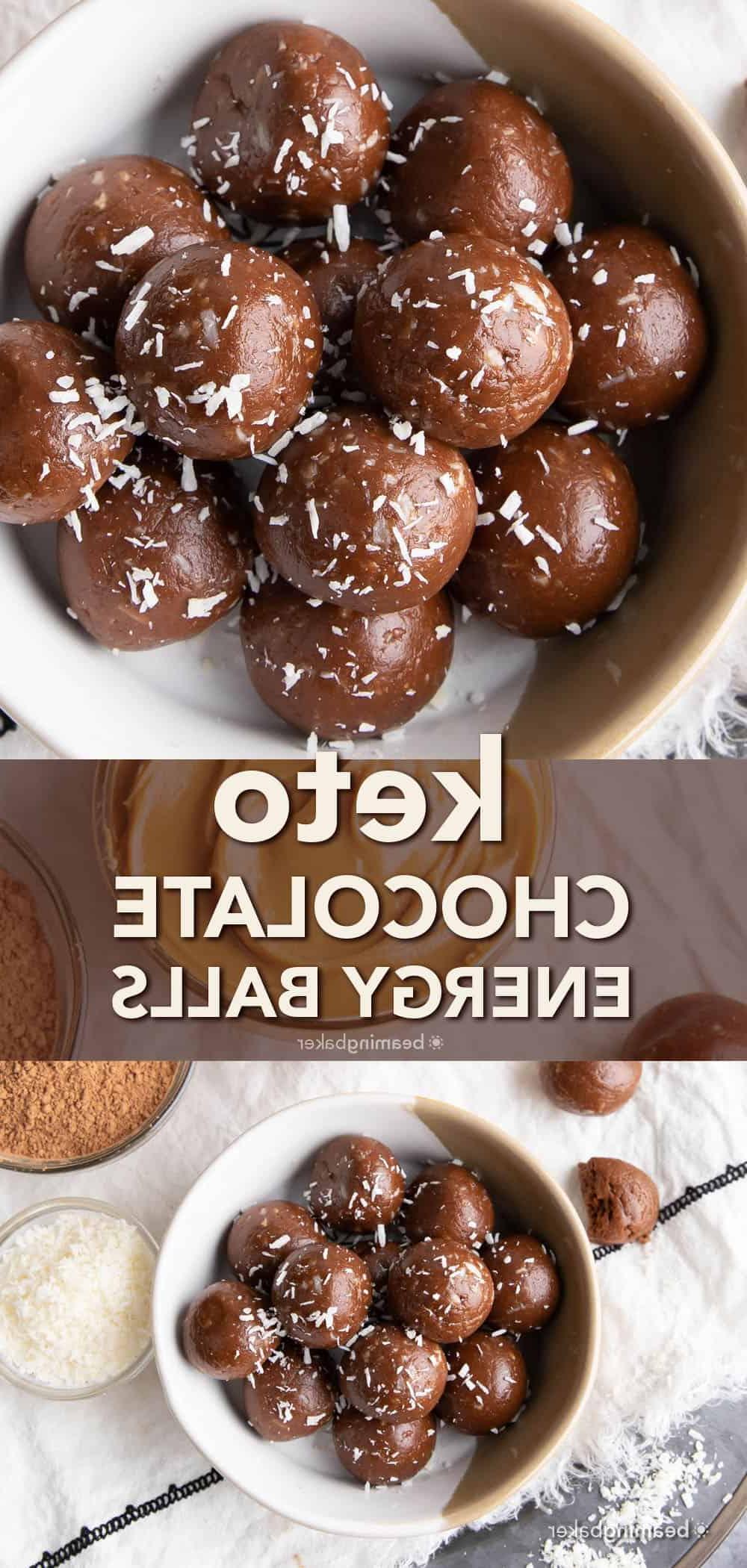 4-Zutaten-Keto-Schokoladen-Energiebällchen 5 Keto Schoko-Energiebällchen mit 4 Zutaten: Leckere, zuckerfreie und kohlenhydratarme Energiebällchen ohne Backen – ideal für die ketogene Ernährung. Auf BeamingBaker.com.