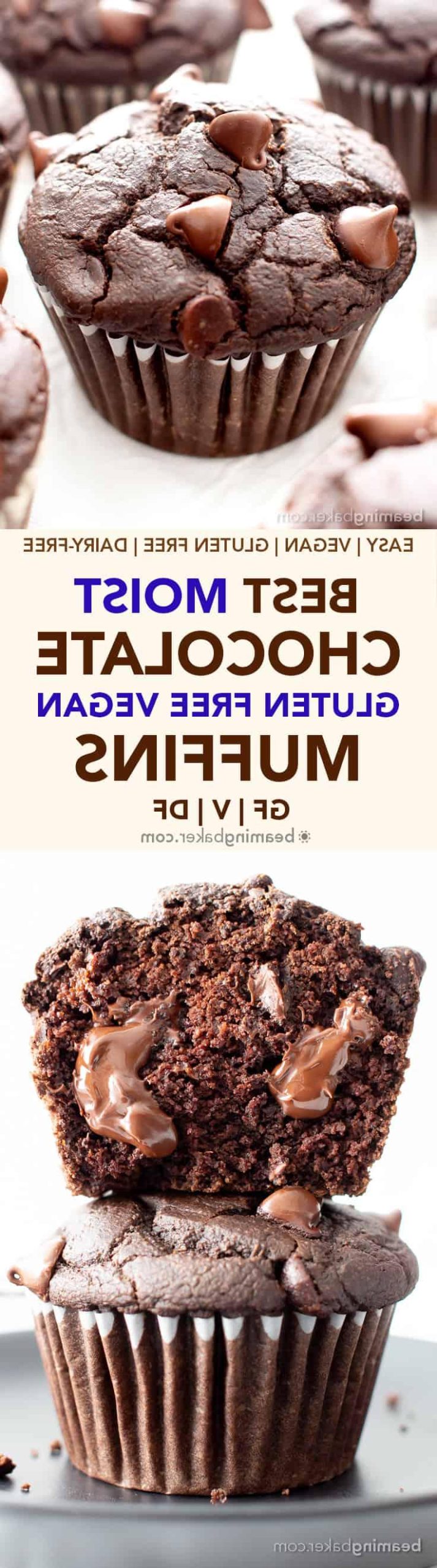 Das Beste Vegane Glutenfreie Saftige Schokoladenmuffins Rezept: Dieses einfache glutenfreie Doppel-Schokoladenmuffins-Rezept ist unglaublich! Es ist das beste vegane Schokoladenmuffins-Rezept – ohne Ei, gesunde Zutaten! #Schokolade #Vegan #GlutenFrei #Muffins #Gesund | Rezept auf BeamingBaker.com