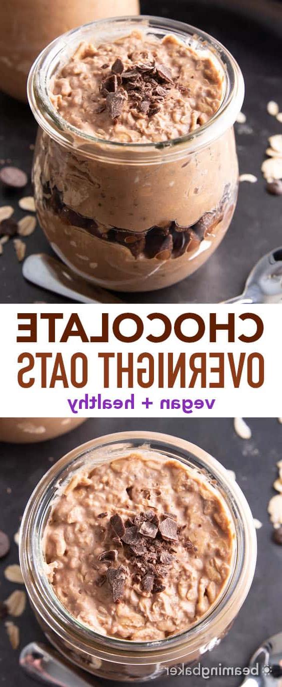 Schoko-Overnight-Oats 6 Schoko Overnight Oats Rezept (Vegan): Dieses reichhaltige & cremige Schoko Overnight Oats Rezept ist so EINFACH zuzubereiten! Am Vorabend in Minuten vorbereiten für gesunde Overnight Oats im Glas. #OvernightOats #Schokolade #Frühstück #Vegan | Rezept auf BeamingBaker.com