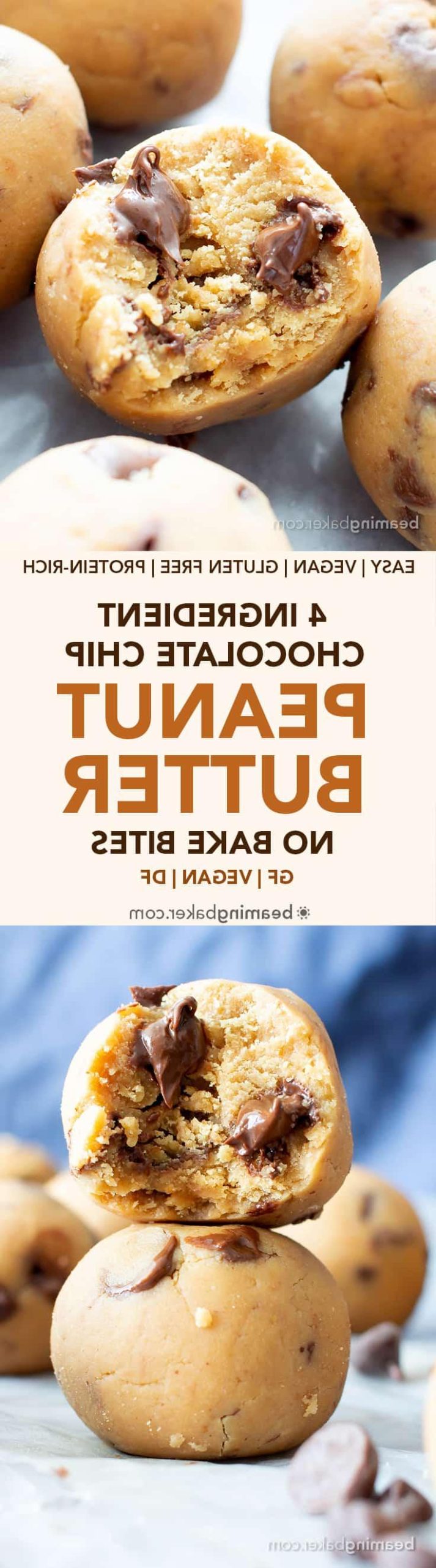 4-Zutaten Erdnussbutter-Schoko-Energy Bites: Ein einfaches Rezept für glutenfreie Energy Bites ohne Backen, die wie ein Dessert schmecken, aber ein gesunder Snack sind! Vegan, Glutenfrei, Milchfrei. Pinnen Sie dieses Rezept auf Pinterest.
