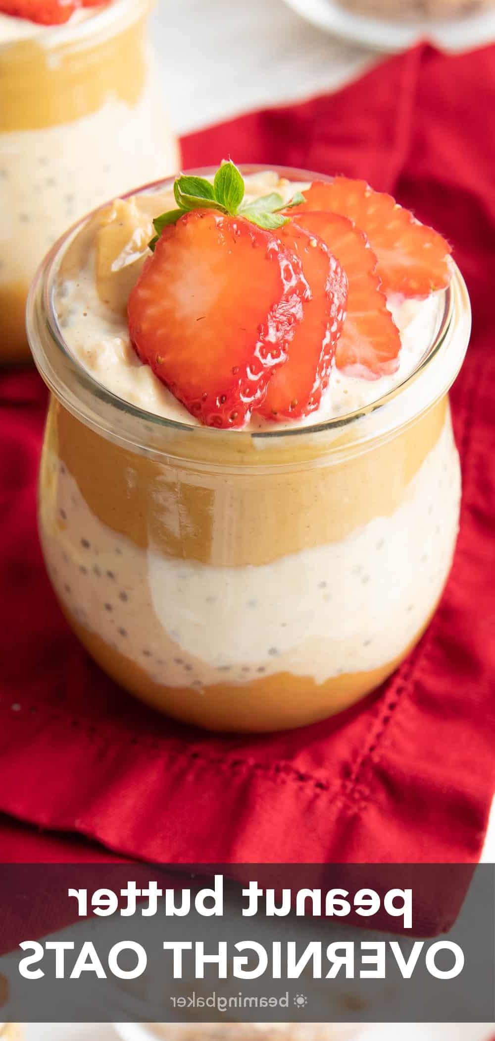 Erdnussbutter Overnight Oats Pin-Bild