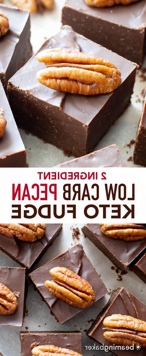 Keto Schoko-Fudge: Dieses kohlenhydratarme Schoko-Pekannuss-Fudge Rezept benötigt nur 2 Zutaten, ist vegan & milchfrei! Das beste 5-Minuten-Fudge für dicke Quadrate zuckerfreien Schoko-Fudges! Schmeckt wie mit Schokolade überzogene Pekannüsse.