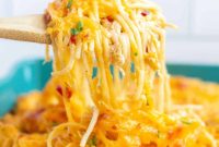 The Easiest Rotel Chicken Spaghetti