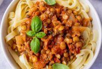 Umami-Rich Plant-Based Bolognese