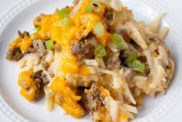 Slow Cooker Ground Beef Hash Brown Casserole
