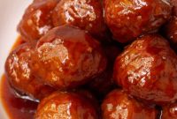 Instant Pot Sticky Grape Meatballs