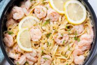 Easy One Pot Lemon Garlic Shrimp Pasta