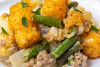 Crispy Tater Tot Green Bean Bake