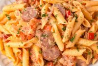 Creamy Smoked Kielbasa Pasta