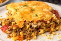 Southern Comfort Beef Cornbread Bake