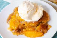Easy Cake Mix Peach Cobbler