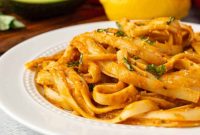 Vibrant Avocado Bell Pepper Pasta