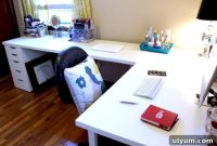 DIY IKEA Corner Workspace