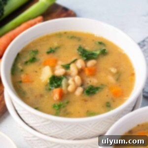 Instant Pot white bean soup.