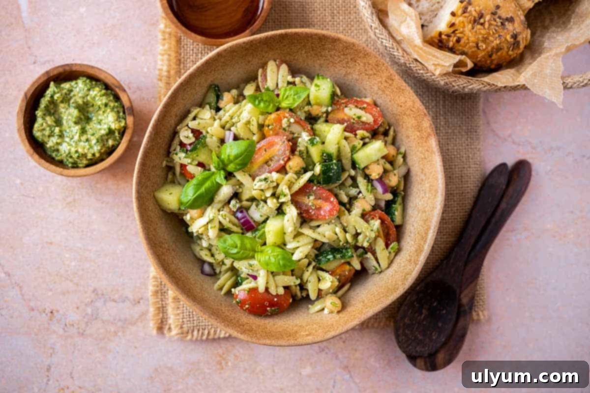 Pesto Orzo Salad.