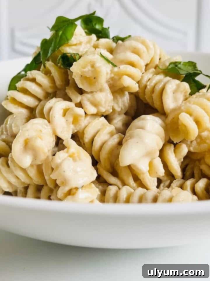 Vegan Tahini Pasta, creamy and comforting