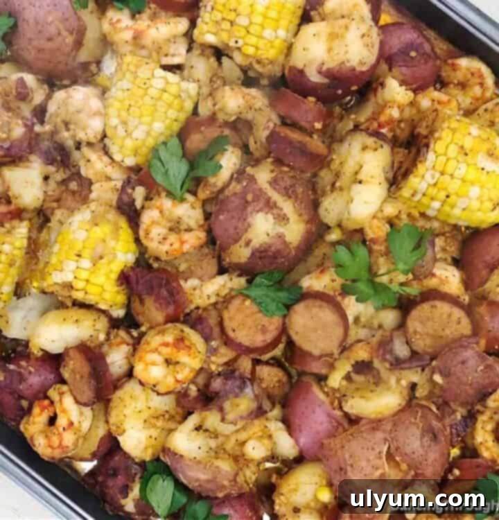 Easy Sheet Pan Shrimp Boil, a complete dinner for the family