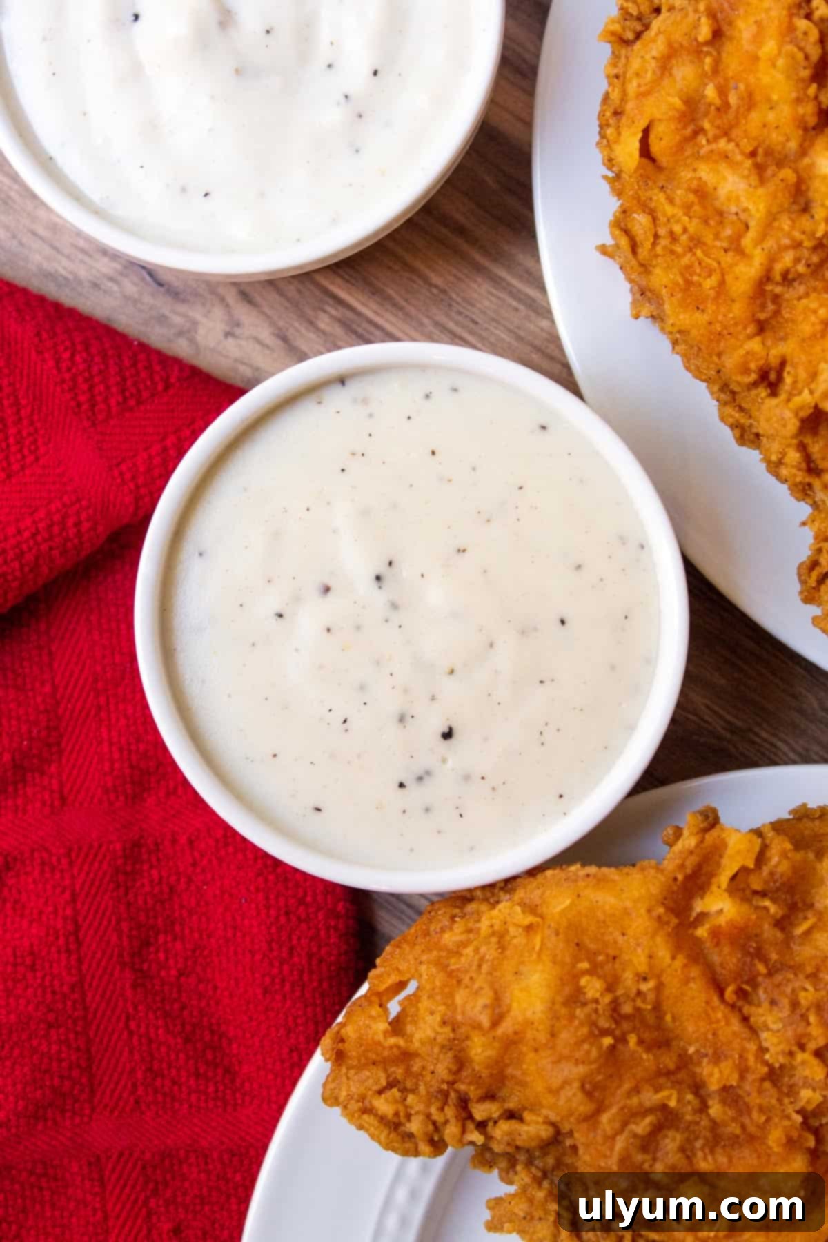A bowl of creamy Southern Country Gravy, ready to serve