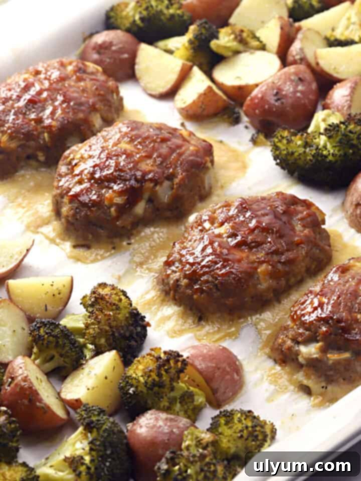 41 Easy Sheet Pan Dinner Ideas 24 Sheet Pan Mini Meatloaves and Roasted Veggies