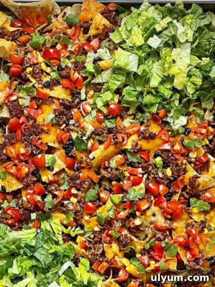 41 Easy Sheet Pan Dinner Ideas 26 Loaded Sheet Pan Nachos with Ground Beef