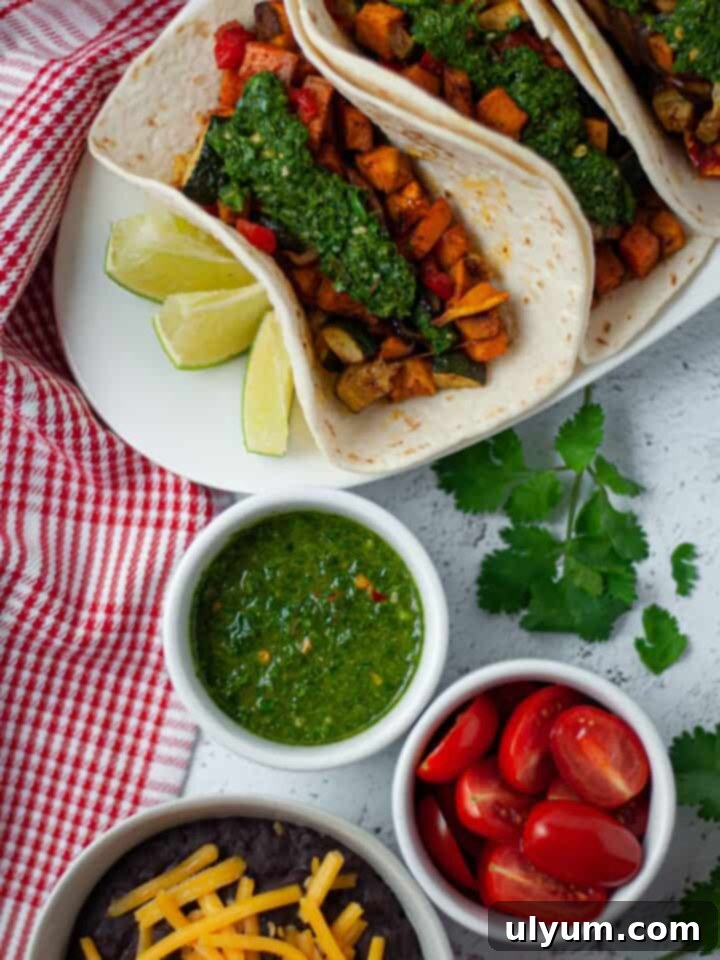 41 Easy Sheet Pan Dinner Ideas 42 Vegetarian Sheet Pan Tacos with Chimichurri