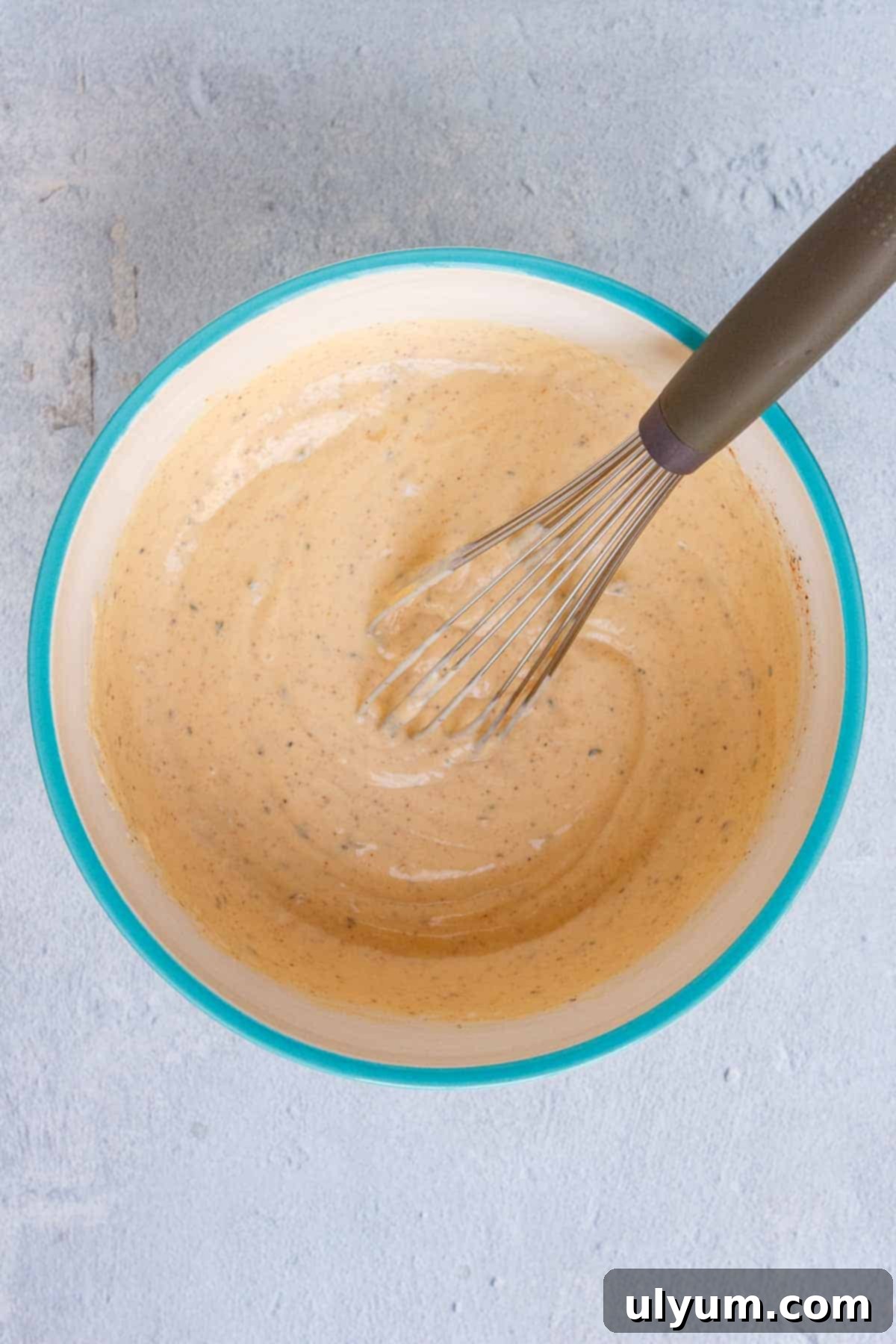 Soup mixture whisked until combined