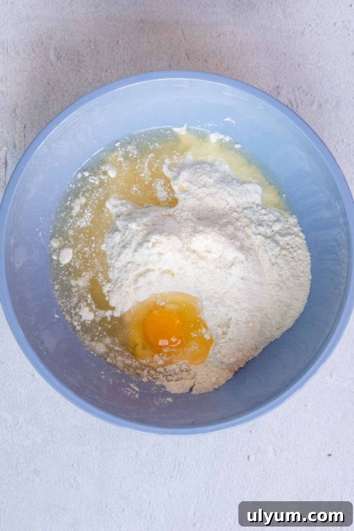 Lemon Cake Mix Cookies ingredients in a large mixing bowl