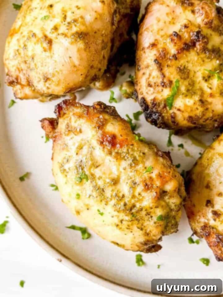 20 Genius 4 Ingredient Chicken Meals 21 Air Fryer Pesto Chicken thighs with cherry tomatoes
