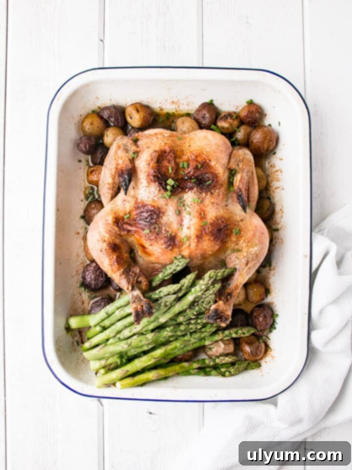 20 Genius 4 Ingredient Chicken Meals 22 4-Ingredient Roast Chicken Dinner with roasted vegetables