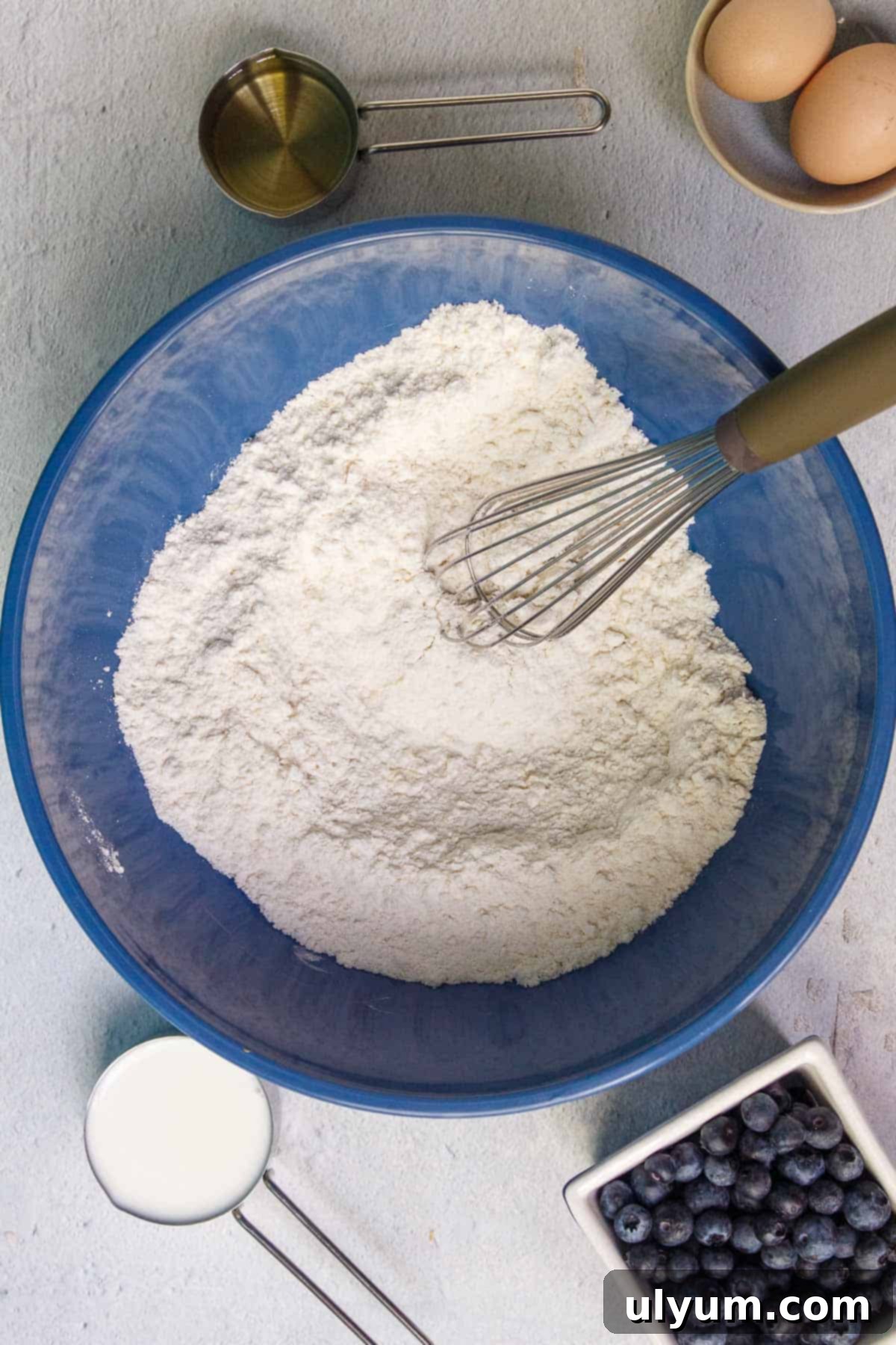 Dry white cake mix and lemon zest in a large mixing bowl.
