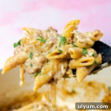 One Pot Philly Cheesesteak Pasta
