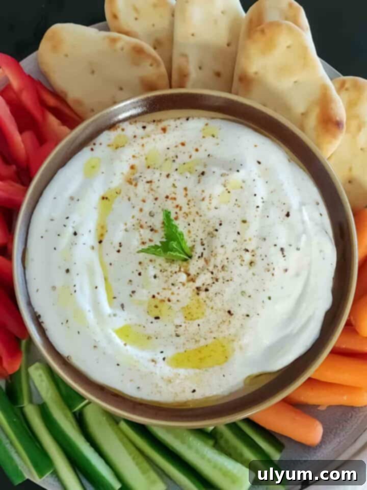 Whipped cottage cheese dip served for party appetizer