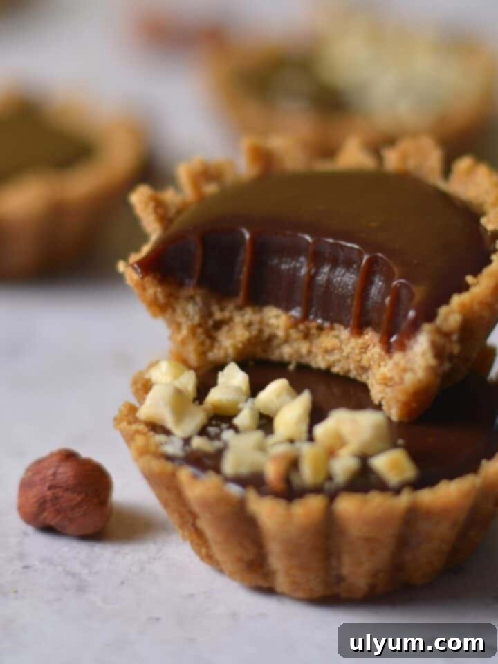 Nutella Tartlets with Graham Cracker Crust and Rich Ganache