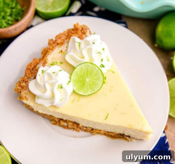 Classic Key Lime Pie with Zesty Filling and Graham Cracker Crust
