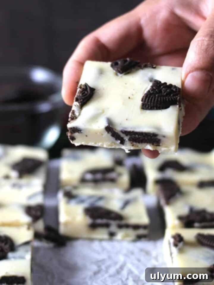Decadent 3-ingredient Easy Oreo Fudge.
