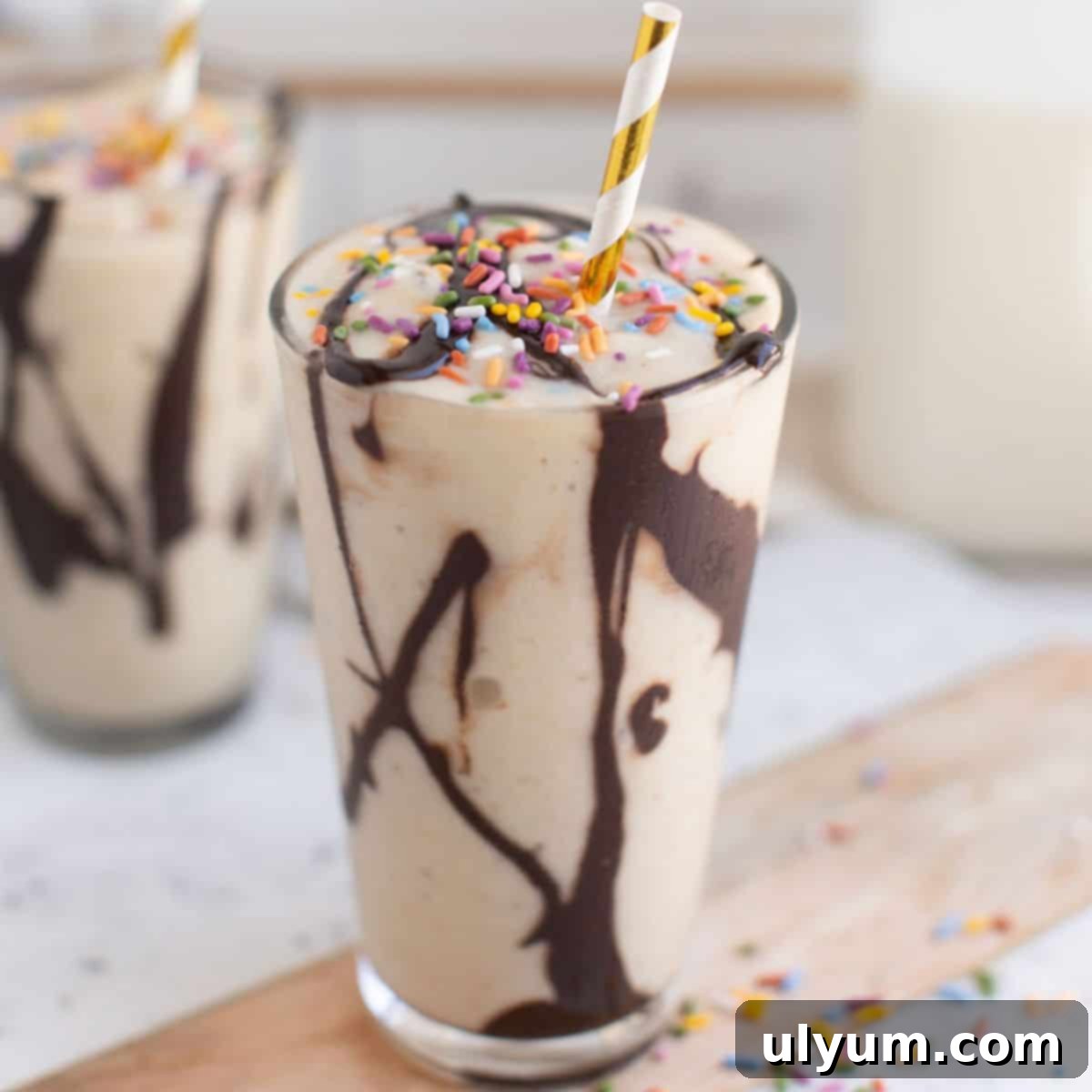 Creamy 3-ingredient Banana Milkshake.