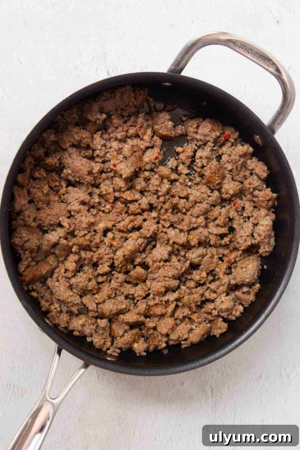 Browned breakfast sausage
