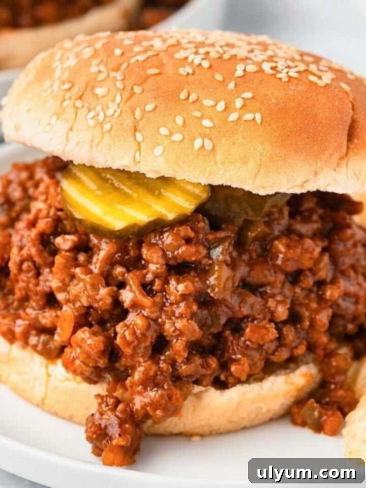 Old Fashioned Sloppy Joes served on toasted buns.