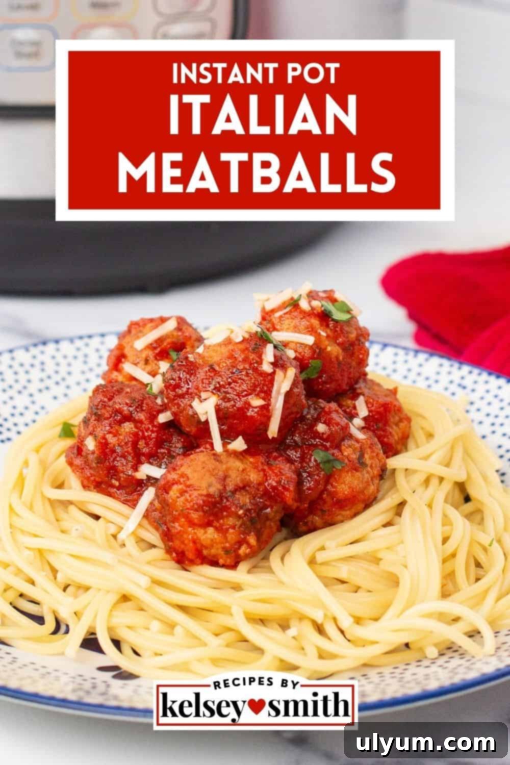 Instant Pot Frozen Meatballs with Pasta Sauce