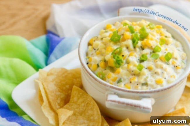 Score Big: 48 Instant Pot & Slow Cooker Game Day Eats 13 Crock Pot Corn Dip, creamy and flavorful with a kick of spices.