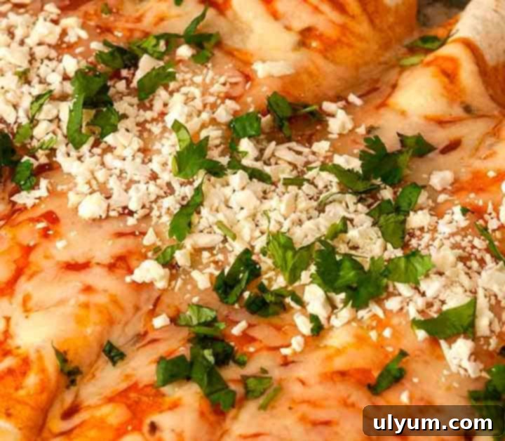 Score Big: 48 Instant Pot & Slow Cooker Game Day Eats 45 Loaded Instant Pot Chicken Enchiladas with corn, pico de gallo, and cheese.