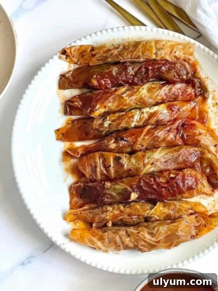 Instant Pot Cabbage Rolls with ground lamb or beef and rice.