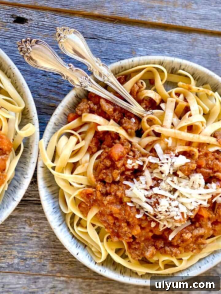 Instant Pot Classic Bolognese Sauce, rich and meaty.