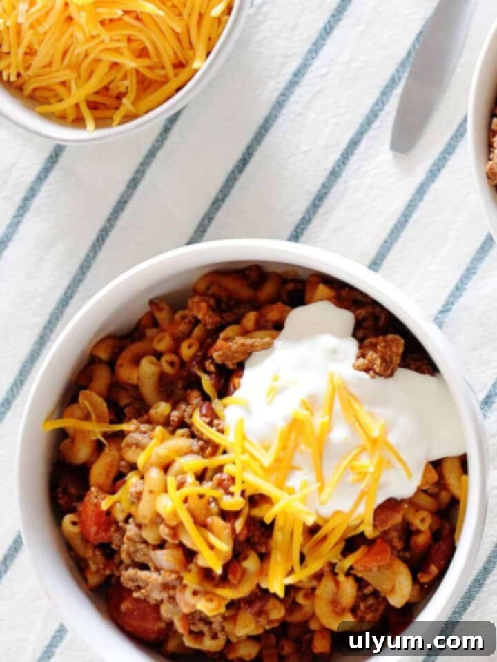 Instant Pot Chili Mac, a delicious and hearty mid-week meal.